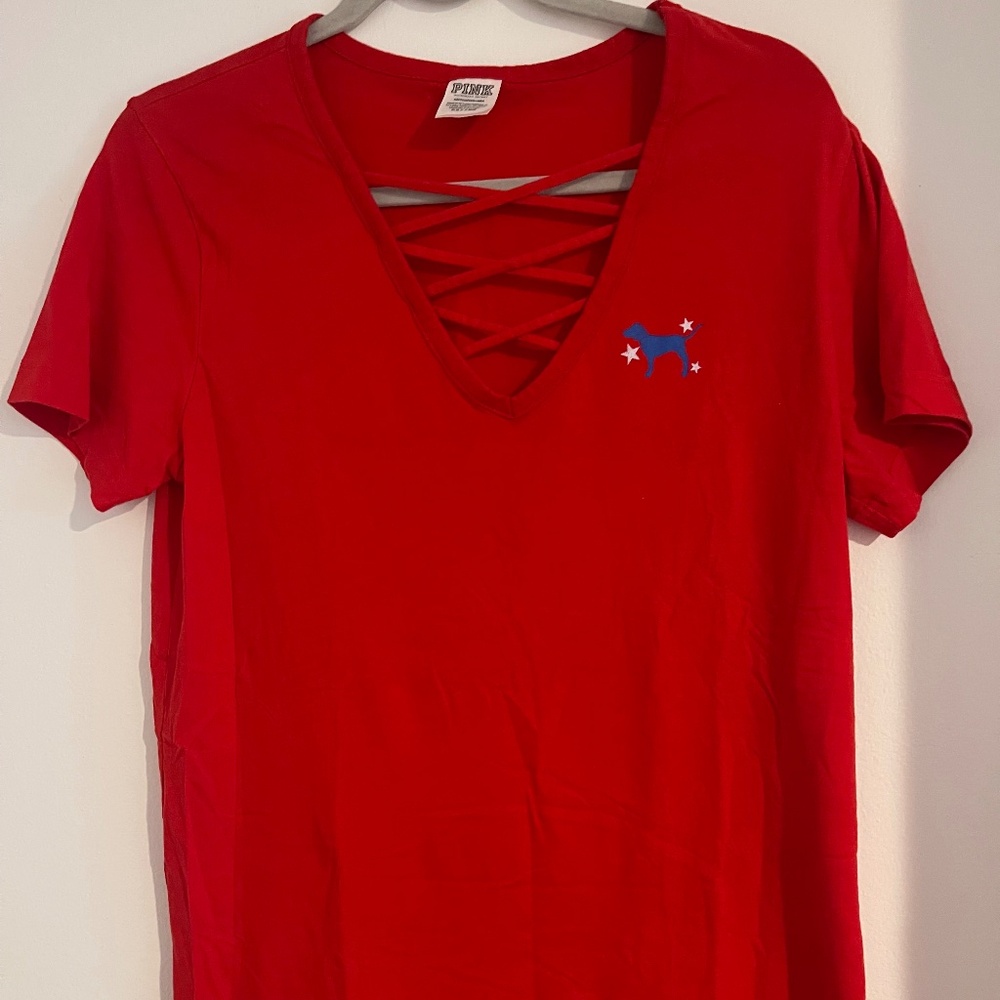 PINK Short Sleeve Patriotic